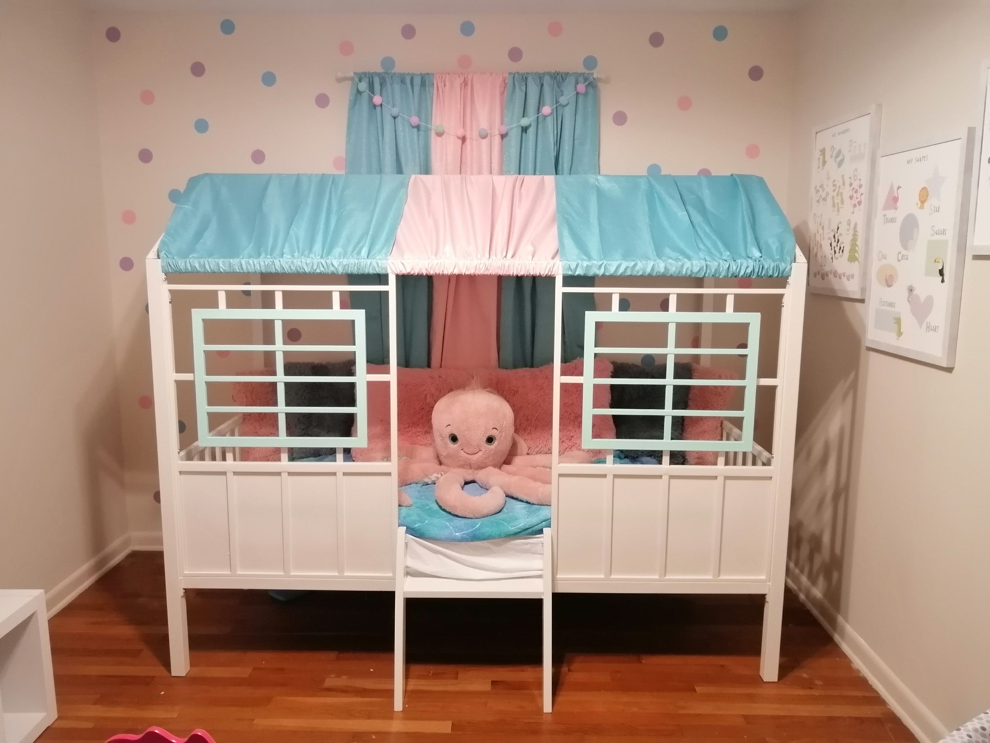 Rowan Valley Forest Loft Bed, Black/White