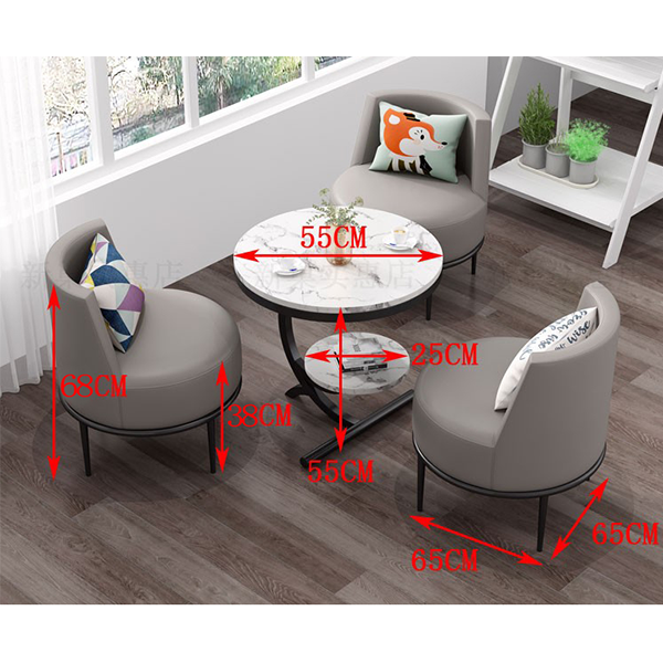 Four Sets Leisure Tea Table Chair Combination Backrest Chair 1