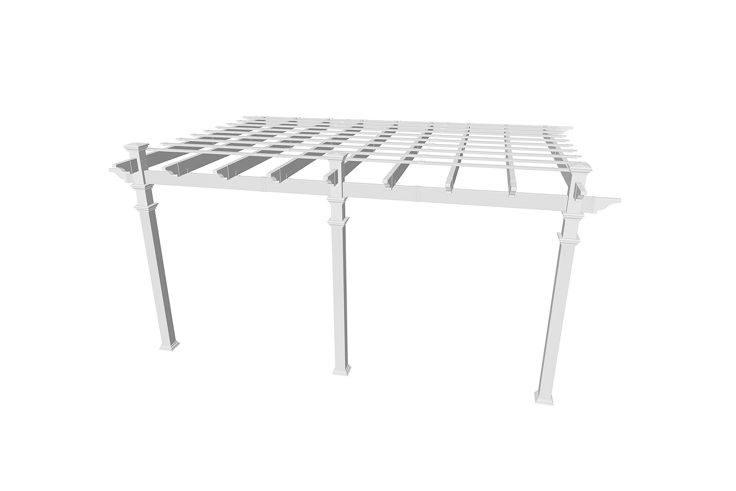Valencia 12' x 16' Attached Vinyl Pergola
