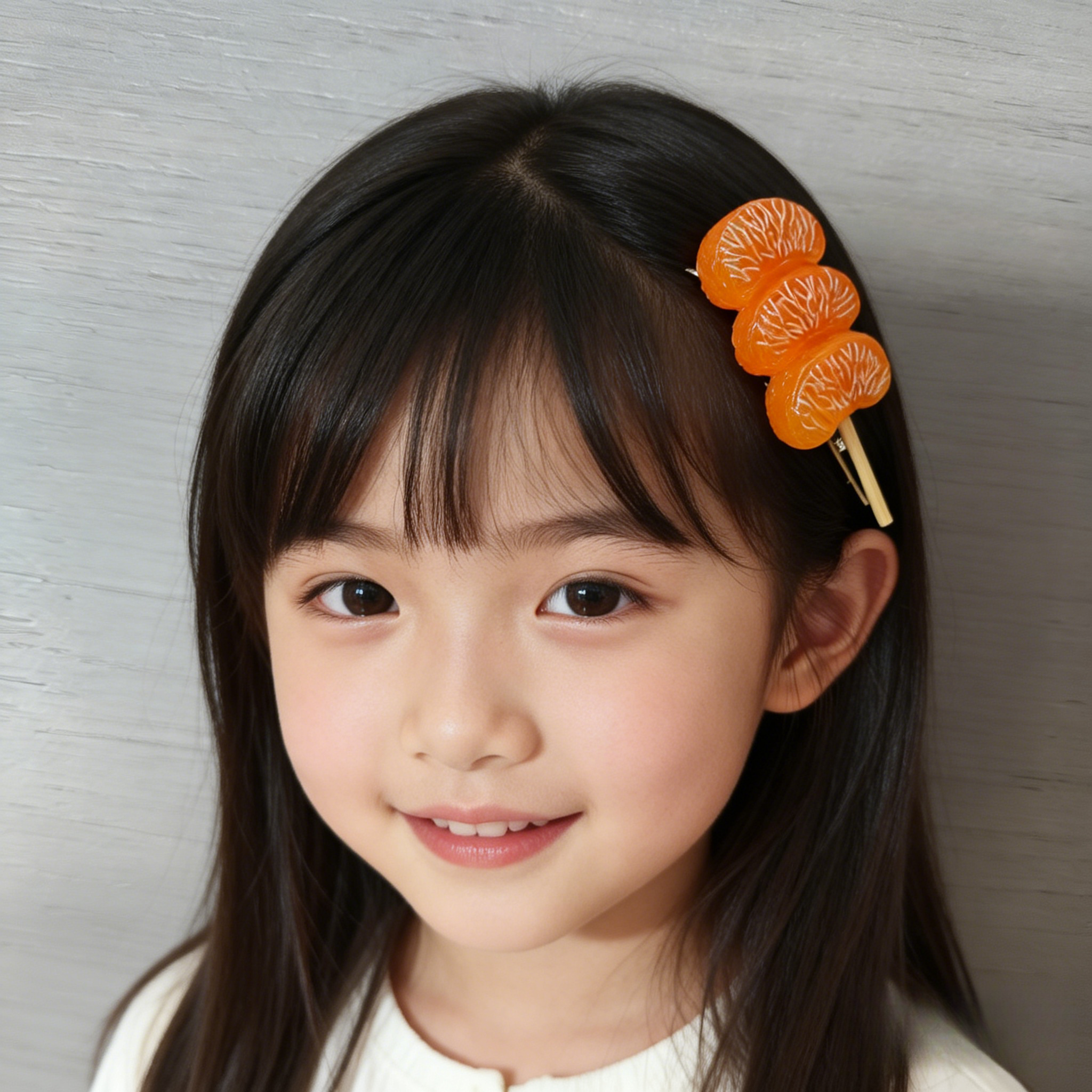 Fake Orange Candy-Coated Hawthorn Hair Clip