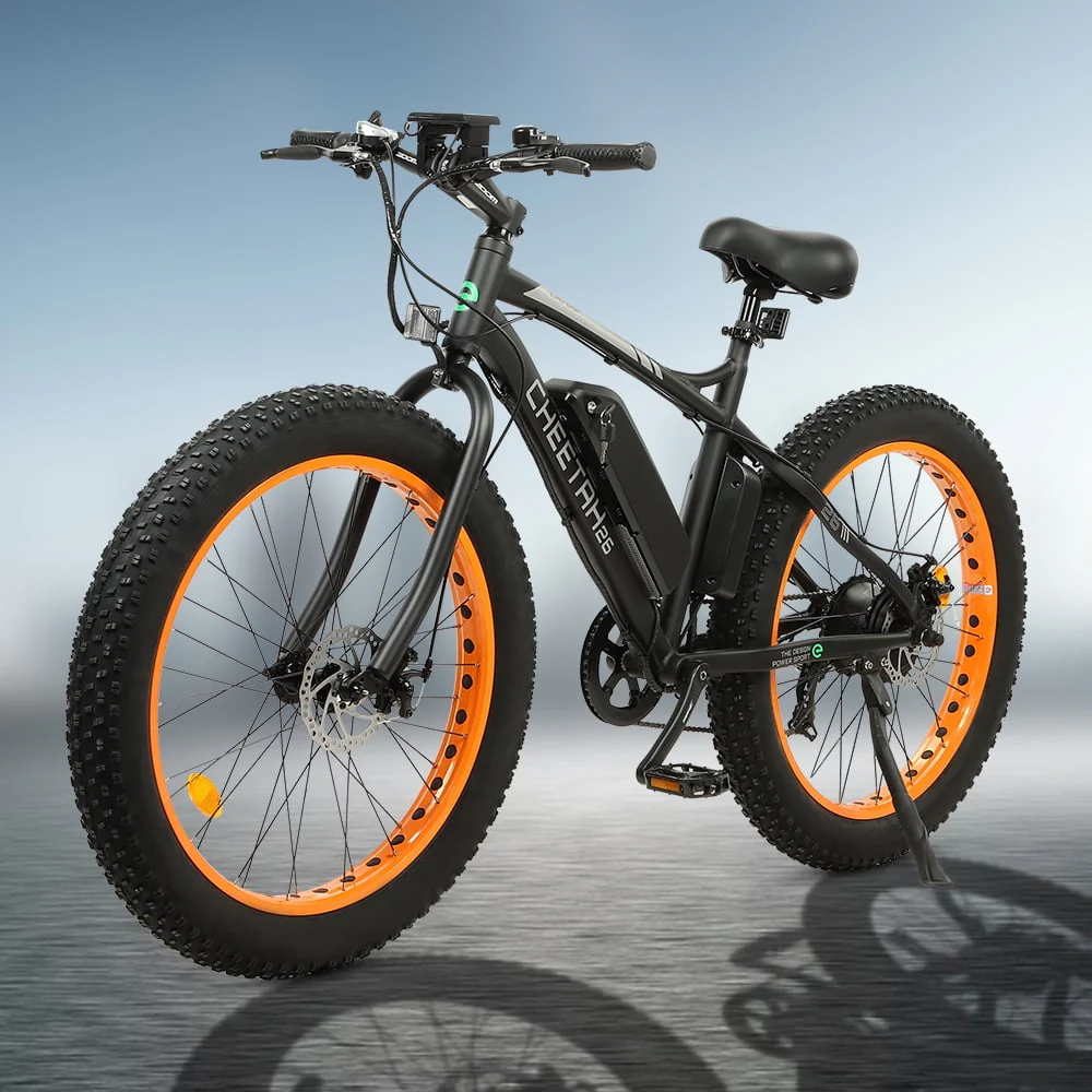 ECOTRIC 26in Fat Tire Electric Bike, 500W, 36V, 7-Speed