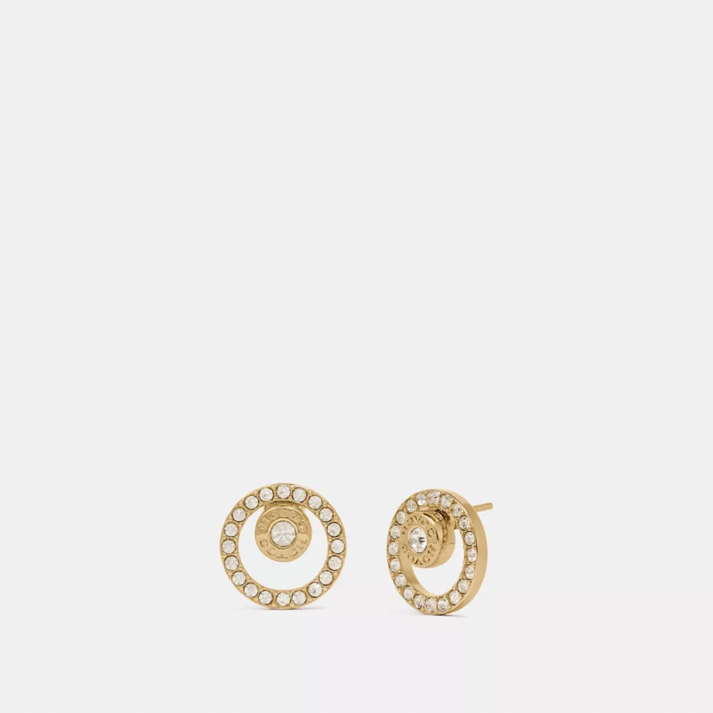 COAthtCH Open Circle Halo Stud Earrings