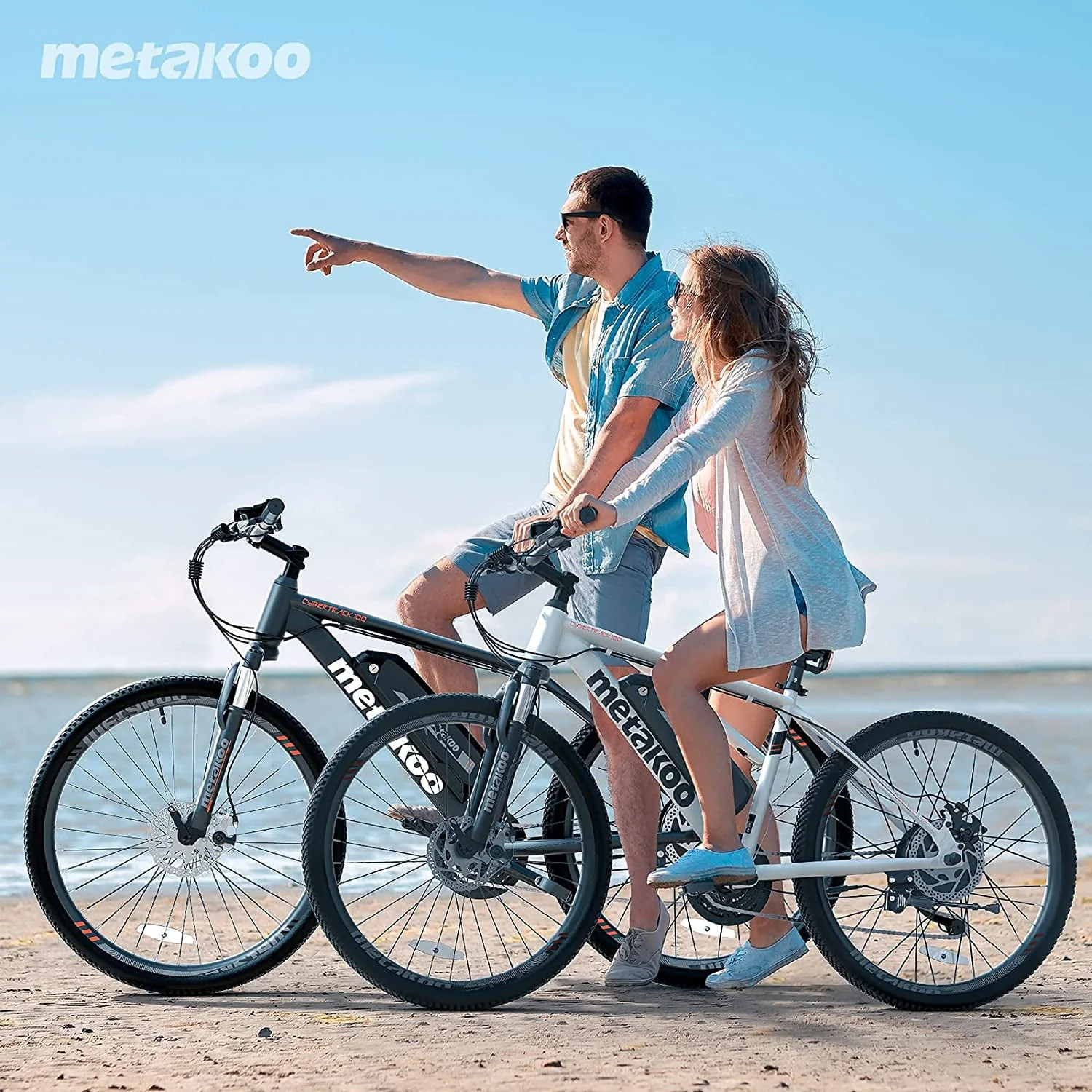 Metakoo 26in Electric Mountain Bike, 350W, 36V, Black
