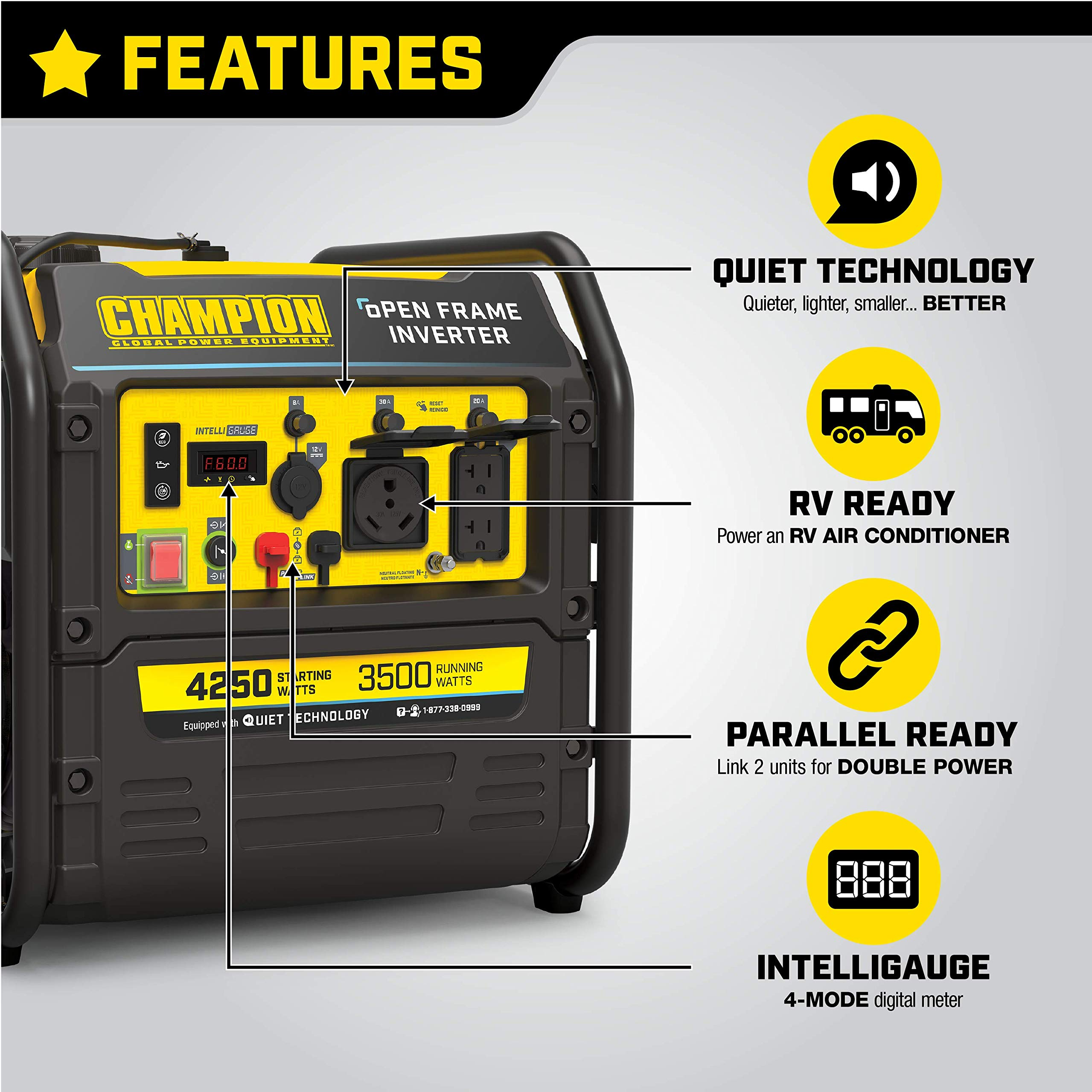 Champion Power Equipment 4250-Watt RV Ready Open Frame Inverter
