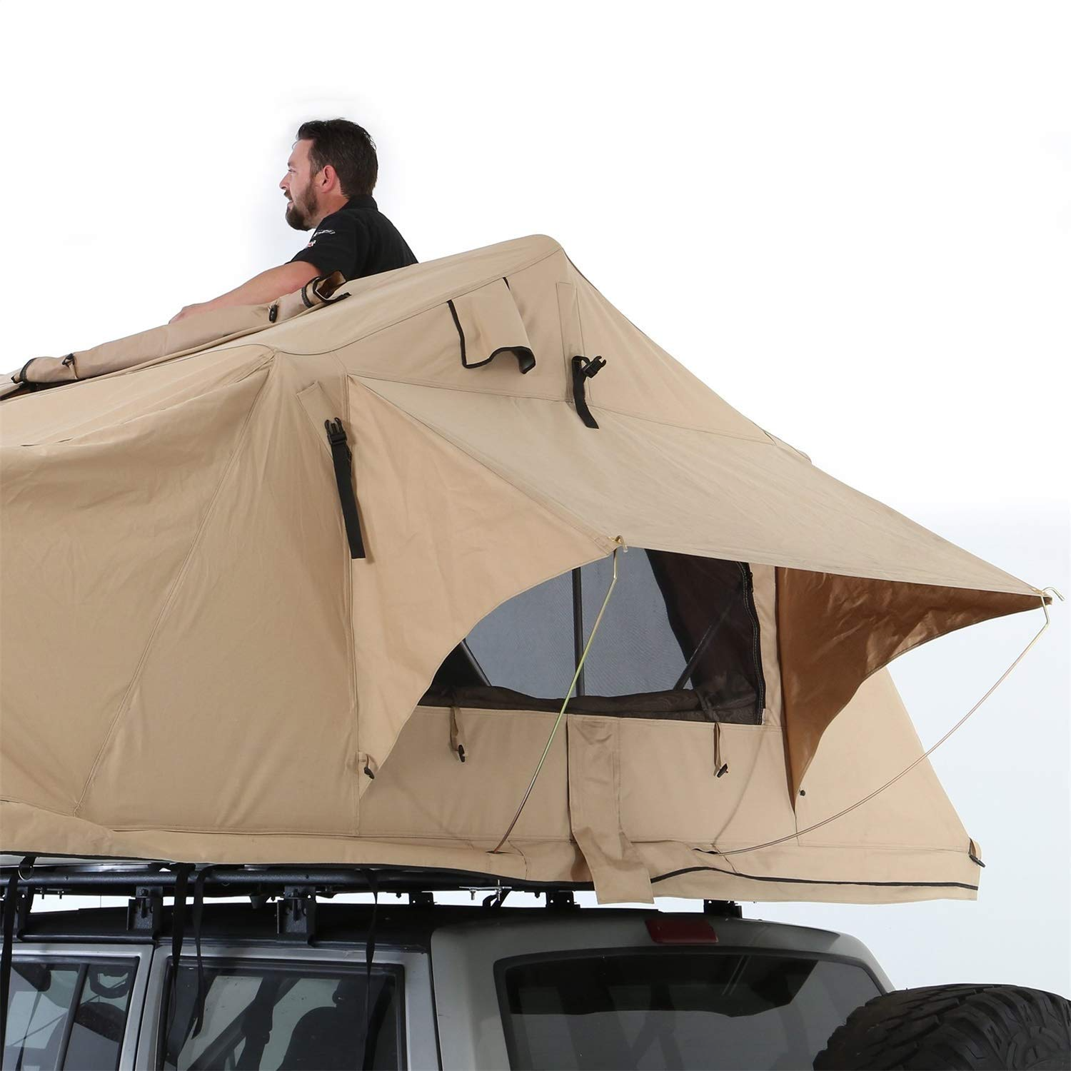 Overlander XL Roof Top Tent - Folder With Bedding - Coyote Tan
