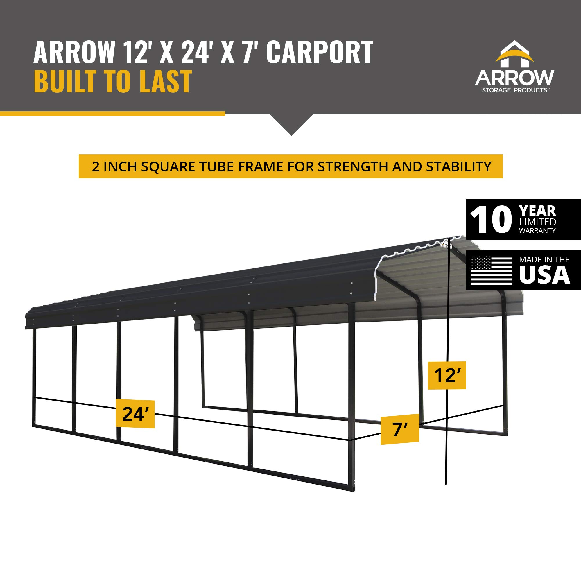 Heavy Duty Galvanized Steel Metal Multi-Use Shelter