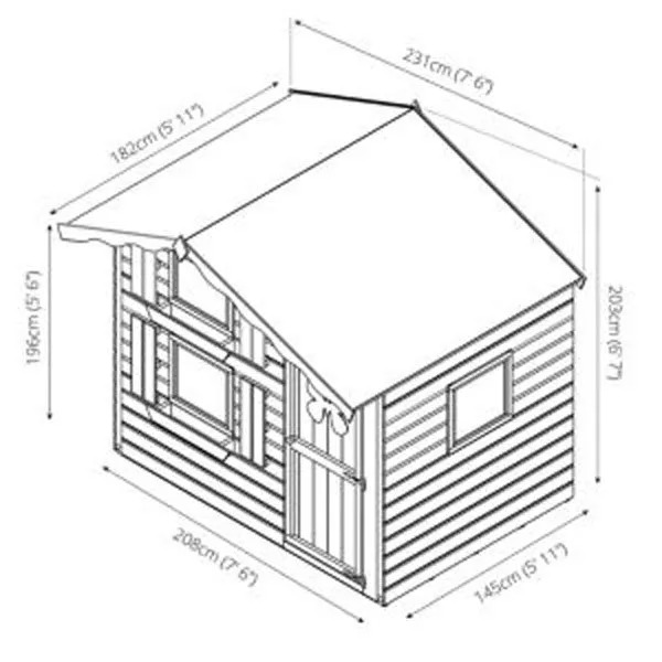 Mercia 7 x 5 ft. wooden double deck theater