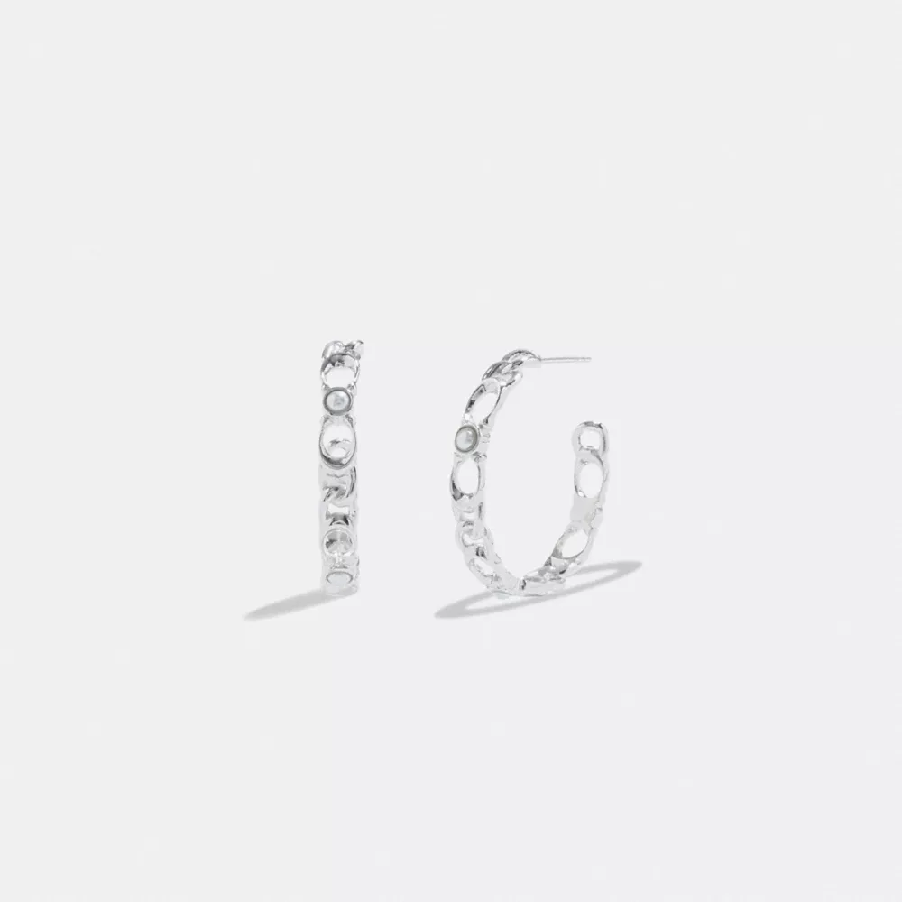 COAthtCH Signature Chain Hoop Earrings