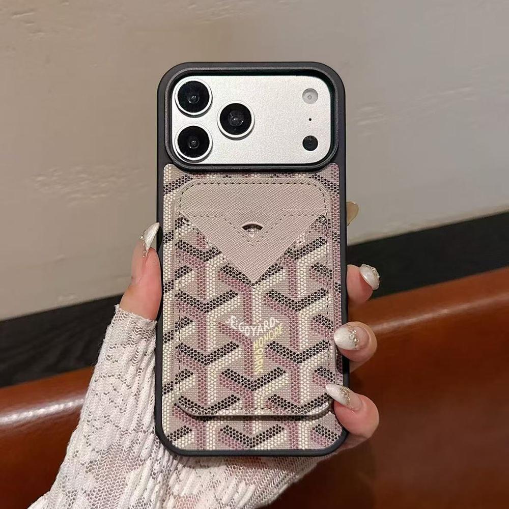 Goyard Classic Monogram Detachable Card Holder Wallet Luxury Phone Case
