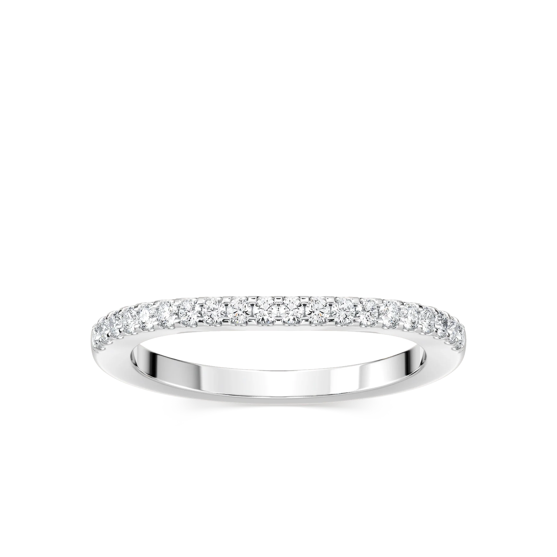 Frost Round Lab Grown Diamond Pave Curved Band