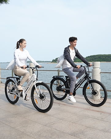 EVERCROSS 26in Electric Bike, 500W, 36V, White