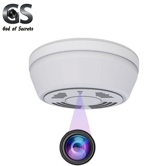 God of Secrets—HD WIFI Nanny Cam Dummy Smoke Detector with IR Night Vision and 6 Months Battery Life
