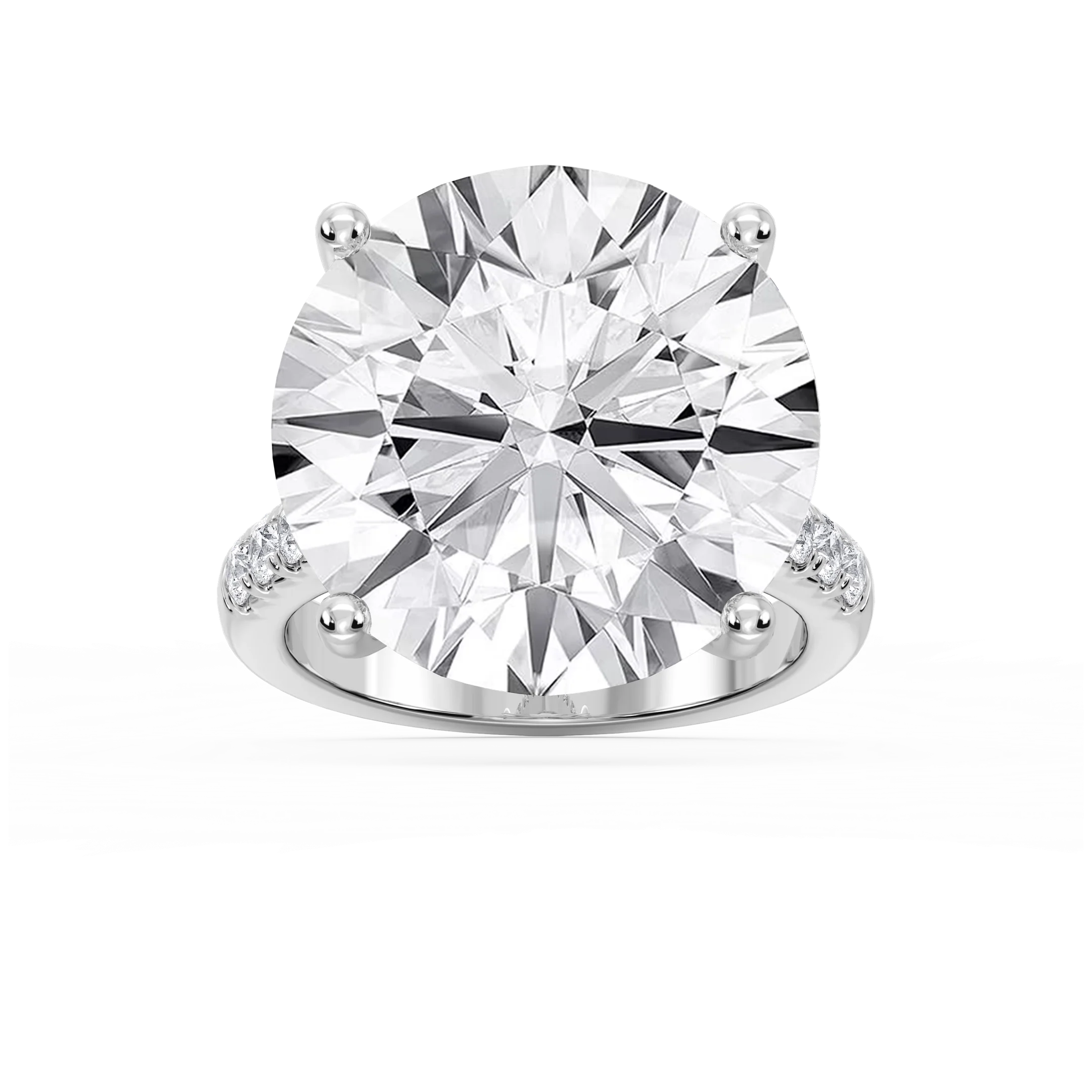 Anastasia 23 ¾ ctw Round Lab Grown Diamond Hidden Halo Engagement Ring - Signature Collection