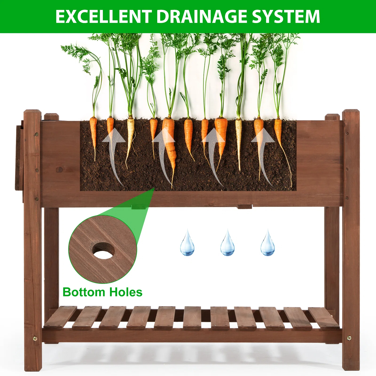 Fraser-James Wood Elevated Planter