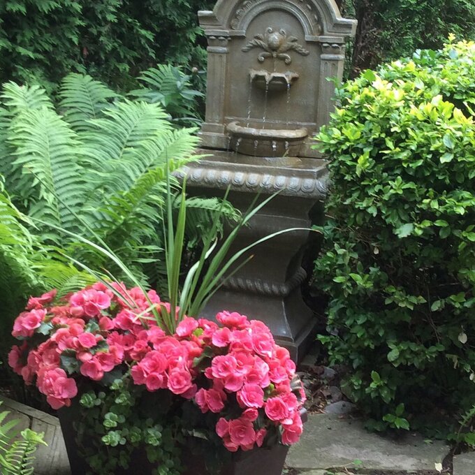 Royal Lions Head Mediterranean 3 Tiered Wall Water Fountain 51