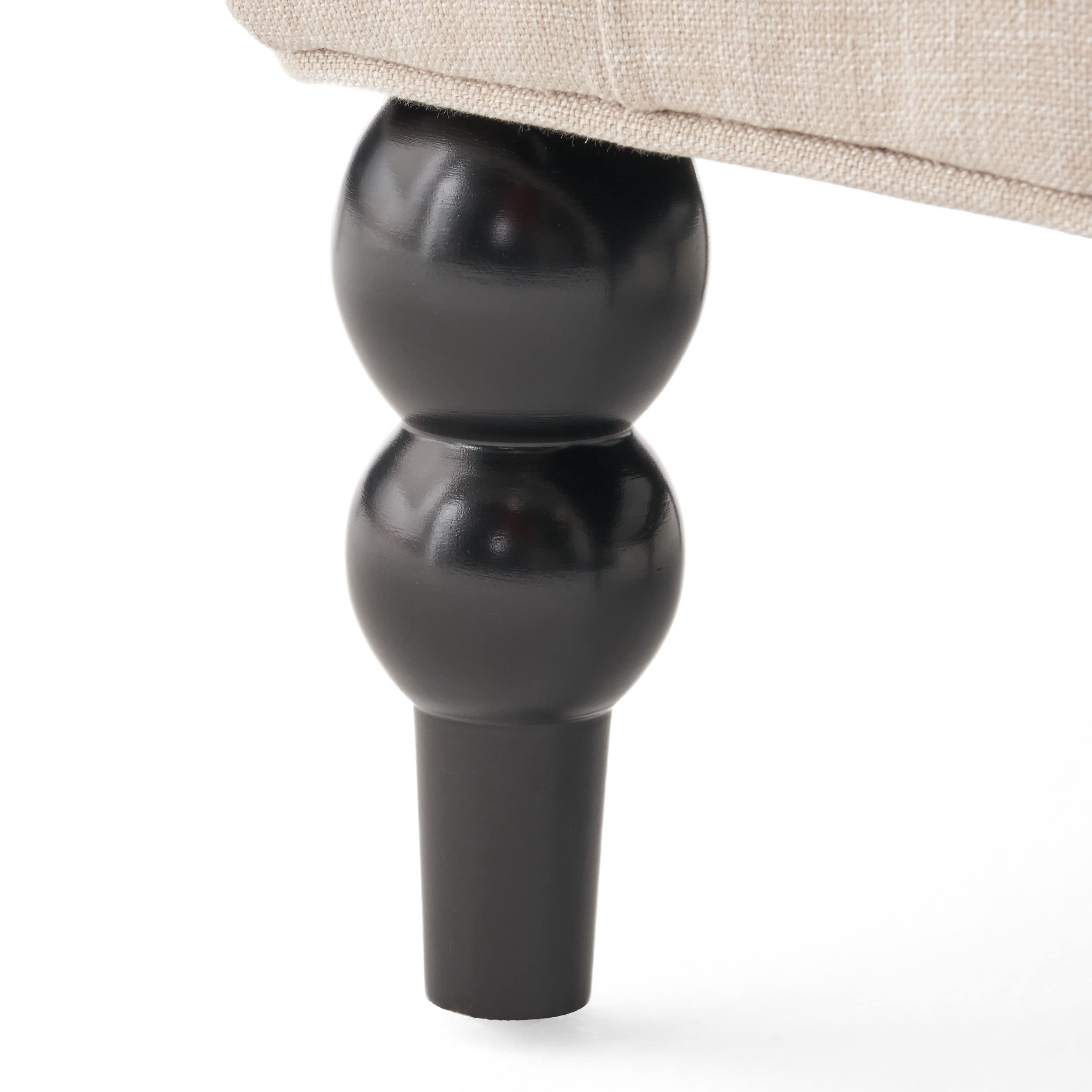 Great Deal Furniture Clarice Tall Wingback Tufted Fabric Accent