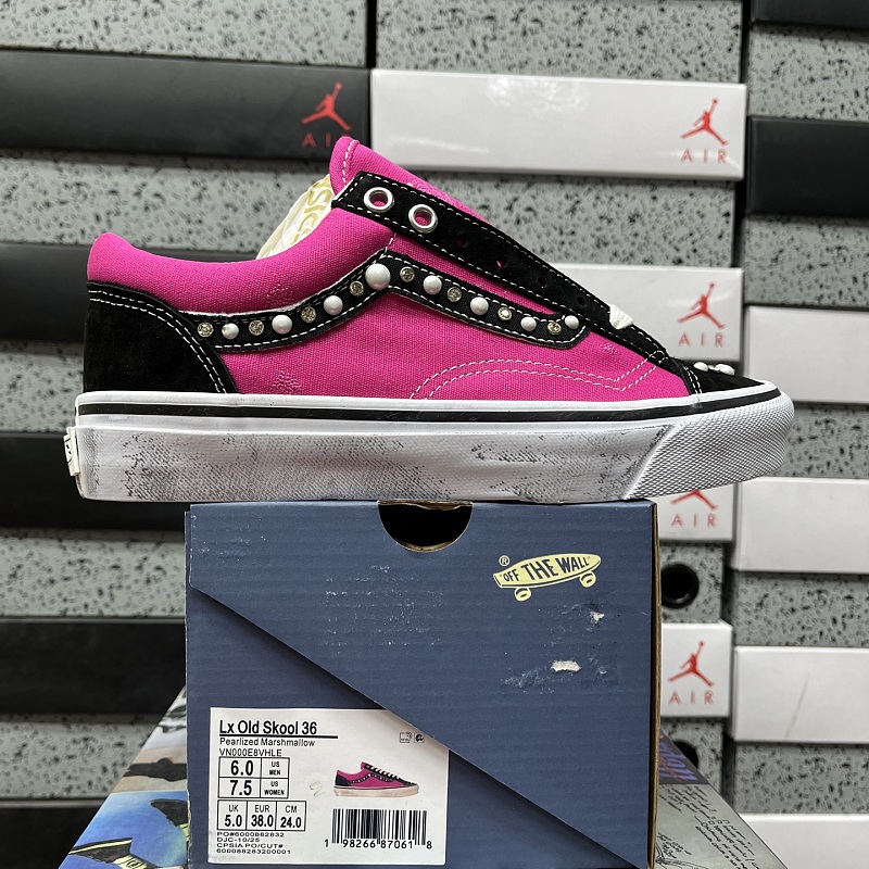 Vans Knu Skool Pink Black Pearl Stud
