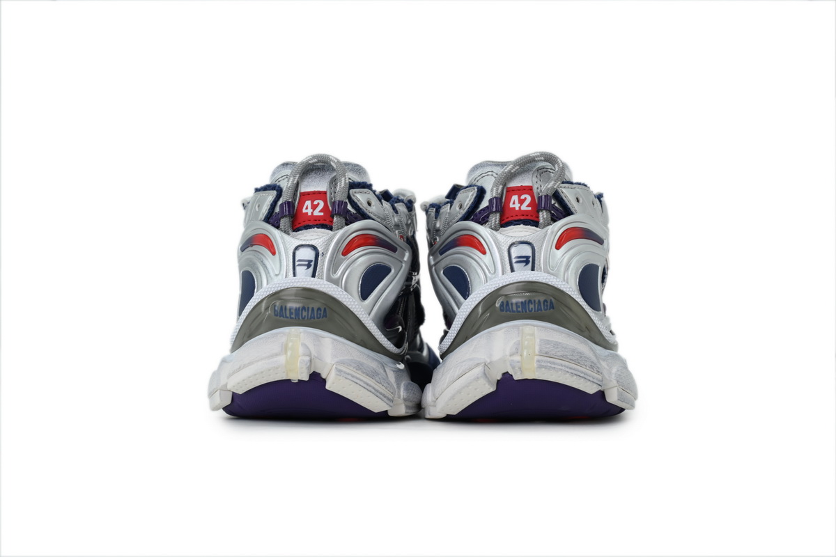 Balenciaga Runner Gradient Sneaker Navy Red Grey 772774 WRUNG 4610