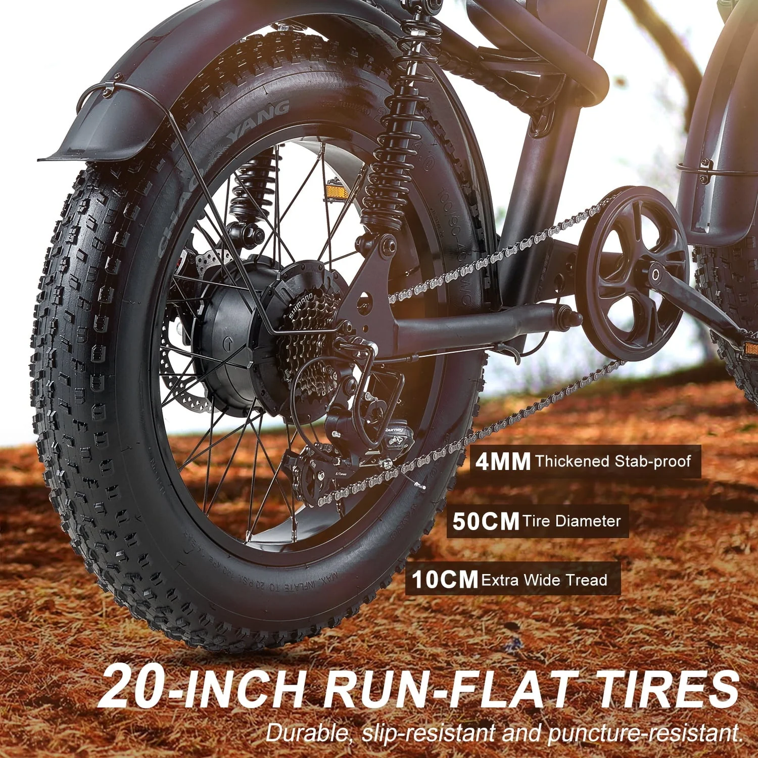 Riding'times Z8 20in Fat Tire Electric Bike, 1500W, 16Ah