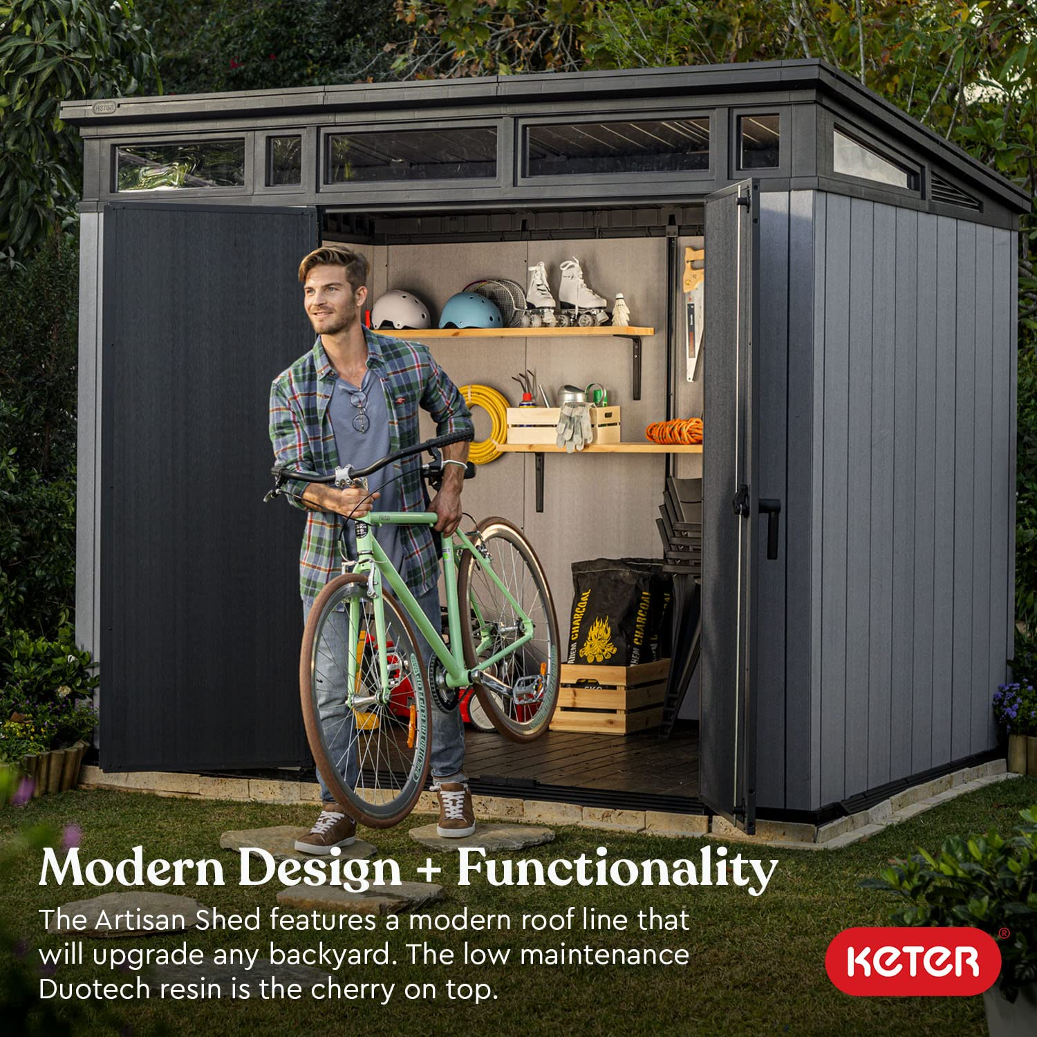 9x7 Foot Large Shed with Floor with Modern Design