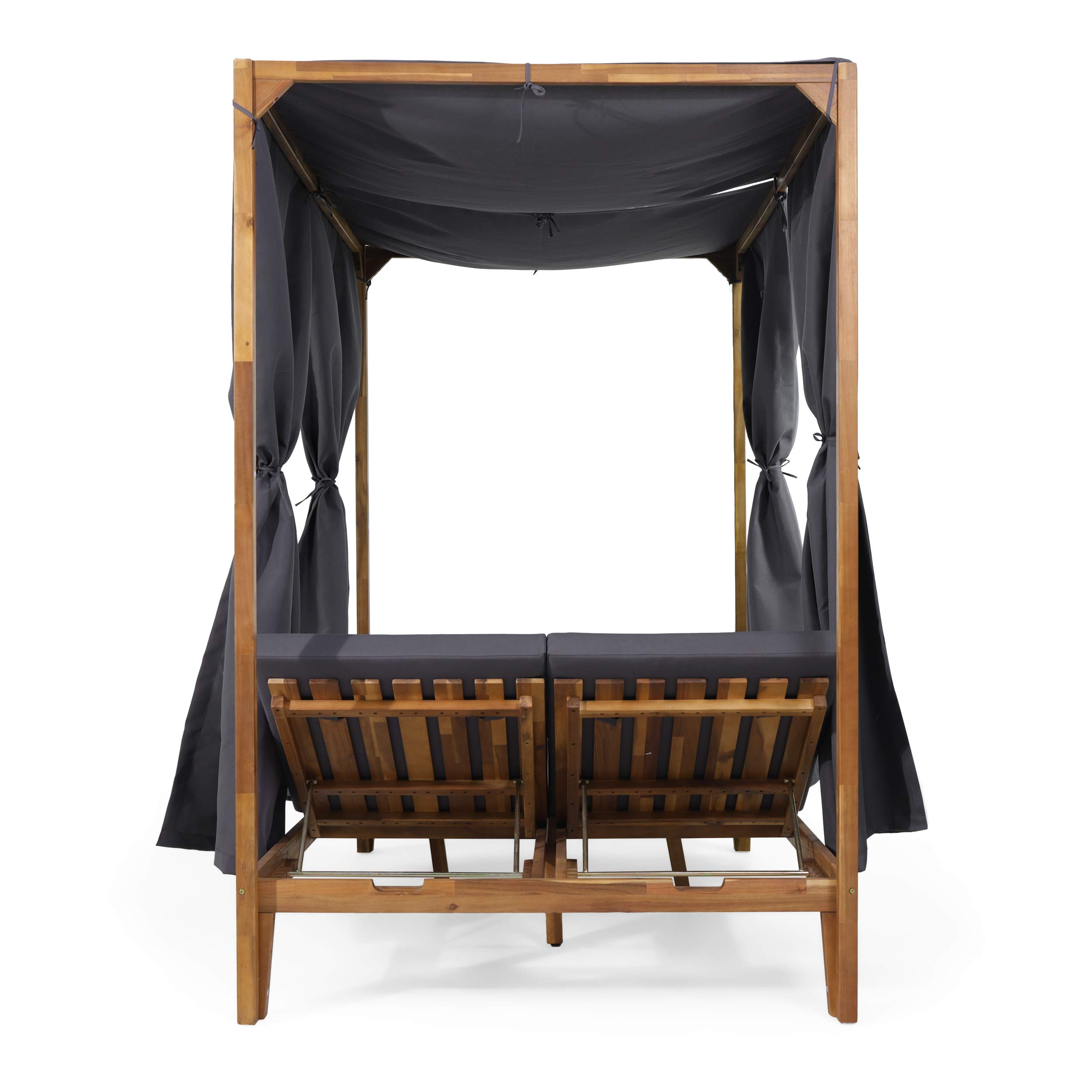 Outdoor DAYBED, Dark Grey + Teak Finish