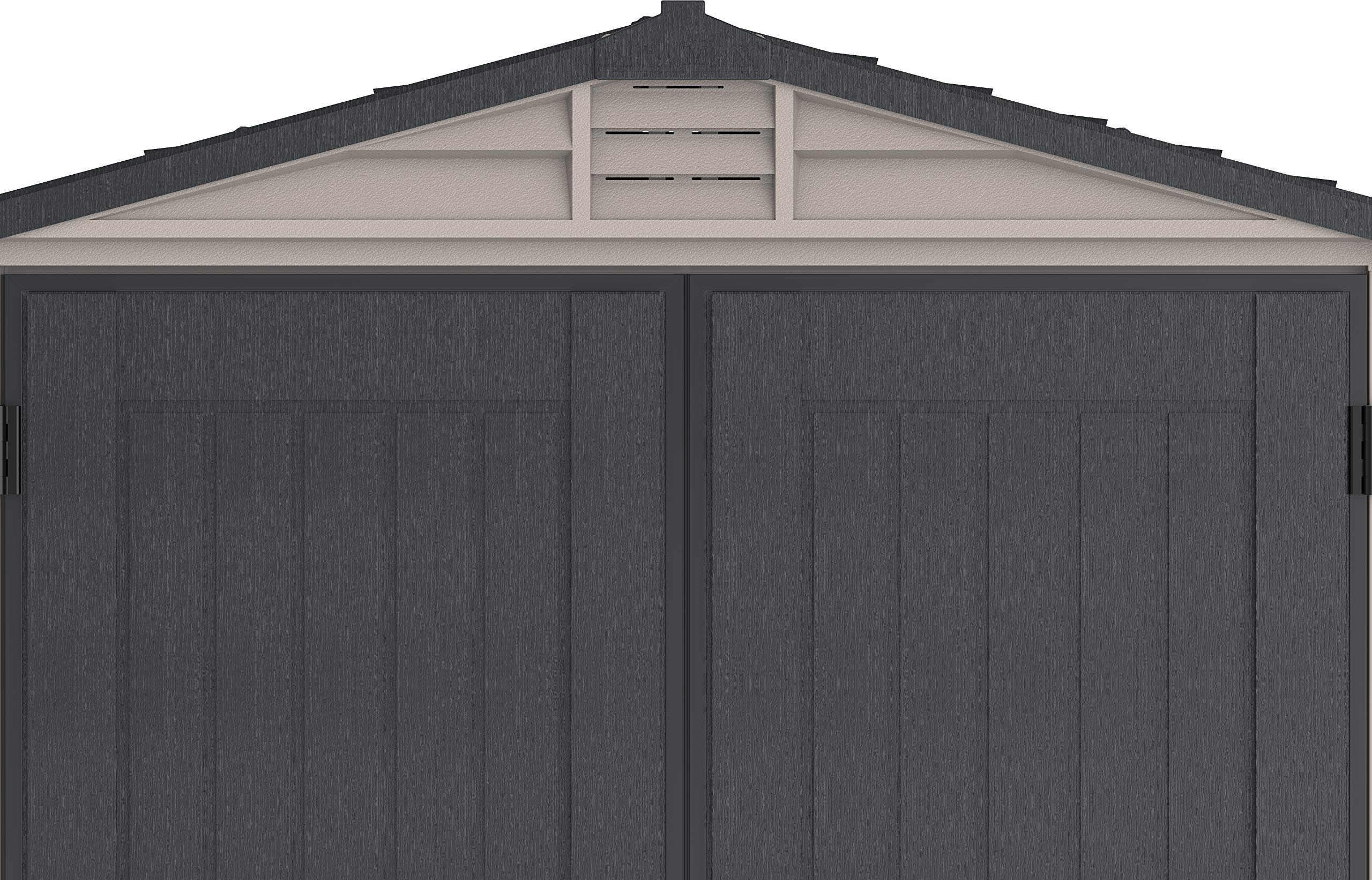 6' x 6' PLUS Plastic Garden Shed with Plastic Floor & Fixed