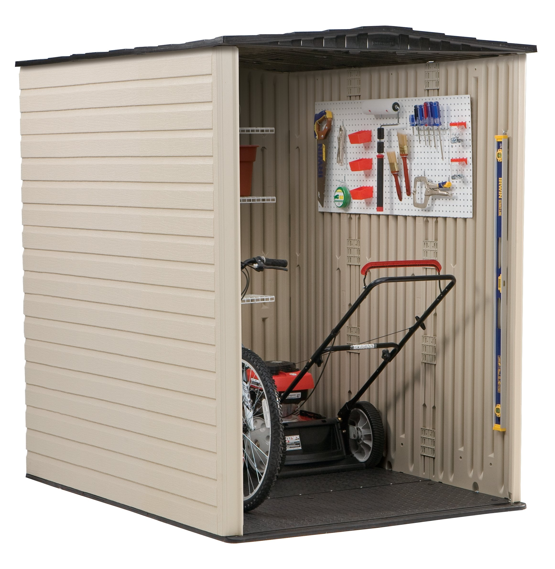 Large Plastic Vertical Resin Weather Resistant Storage Shed