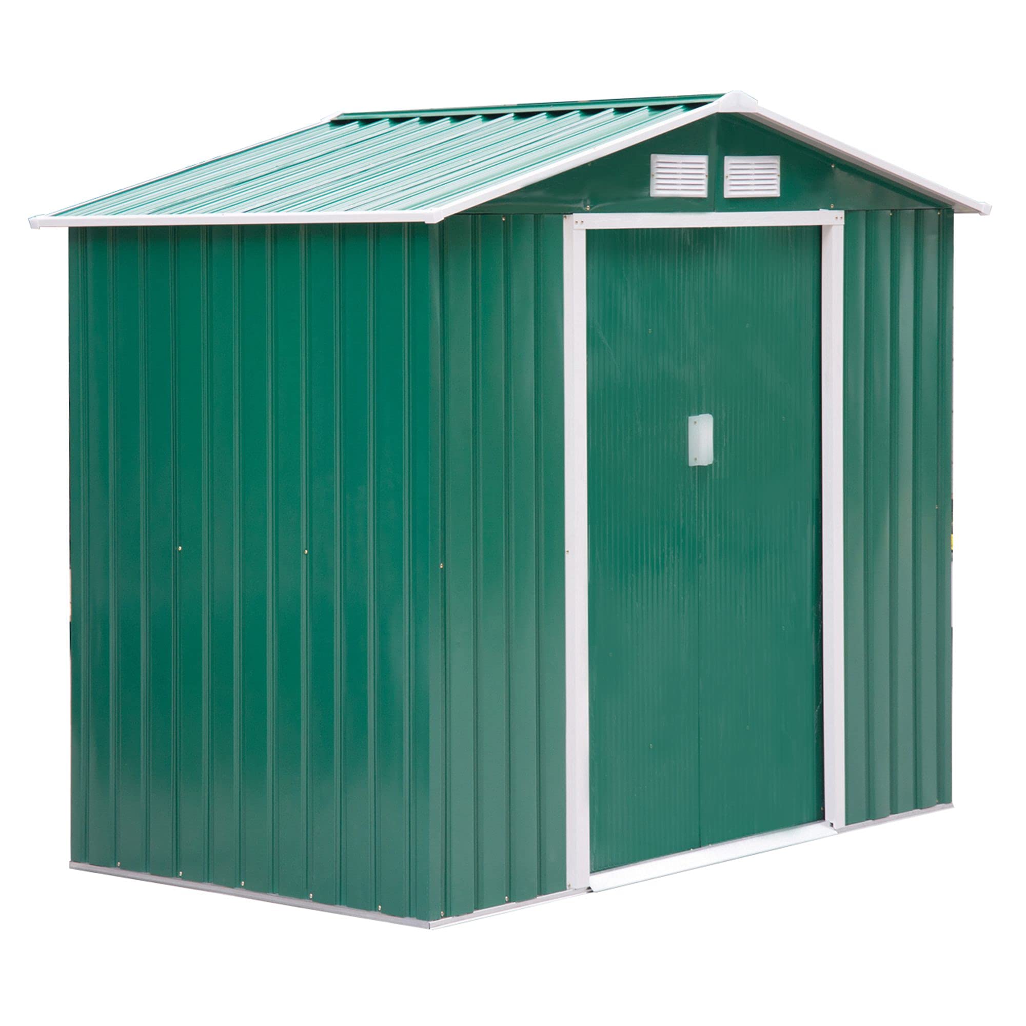 7' x 4' x 6' Garden storage shed metal tool shed with floor