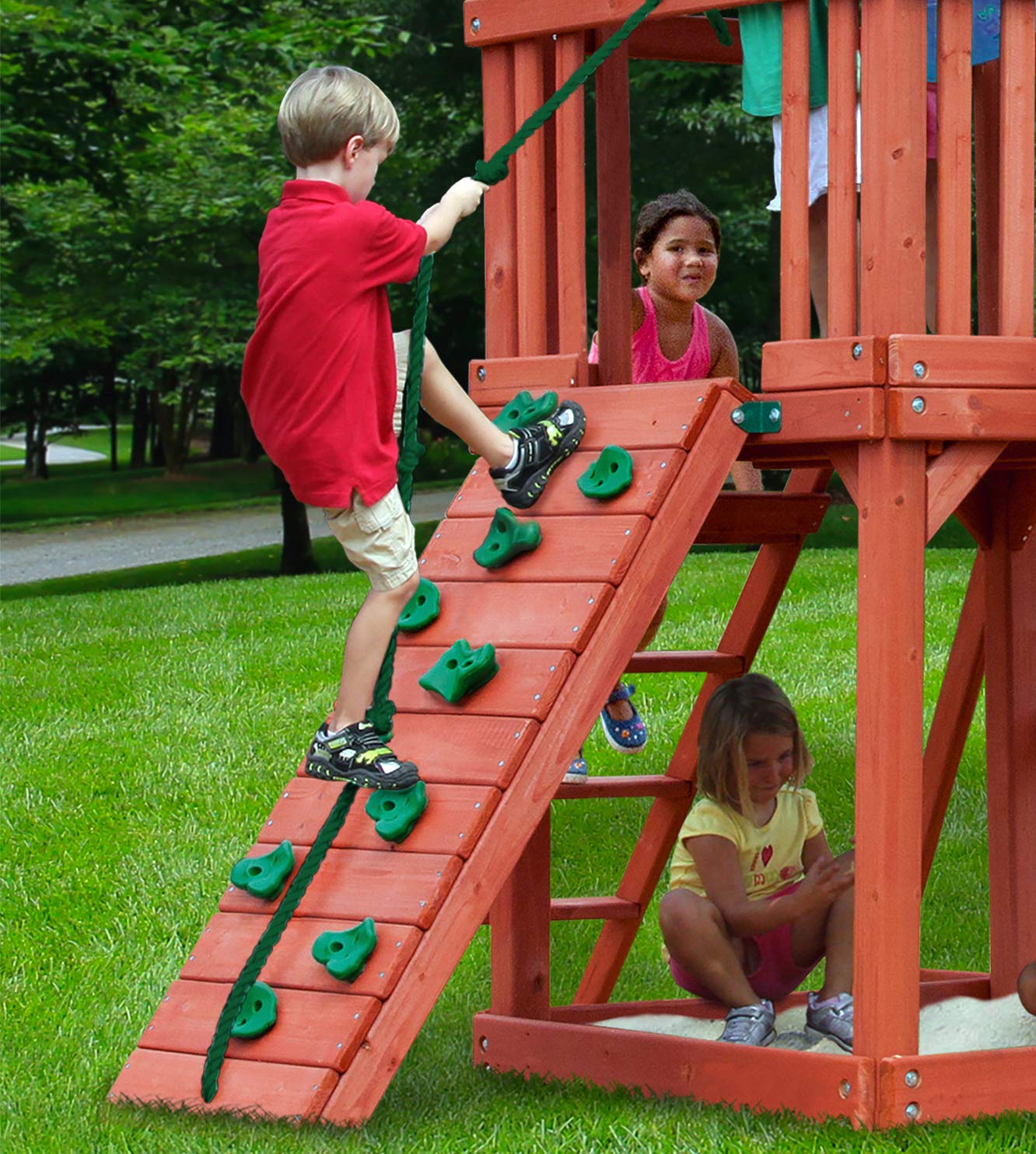 Gorilla Playsets 01-0021 Nantucket II Wooden Swing Set
