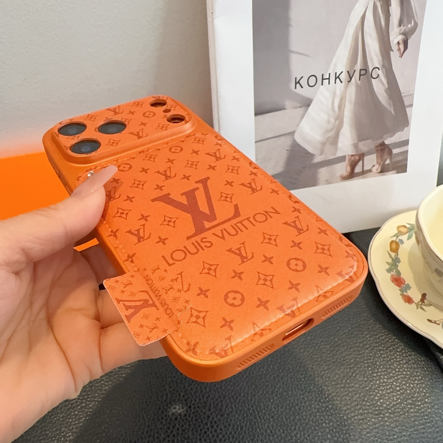 LV Starry Sky Series Case - iPhone 17 Style Convert, Embossed Glitter Full Coverage Precision Cutout