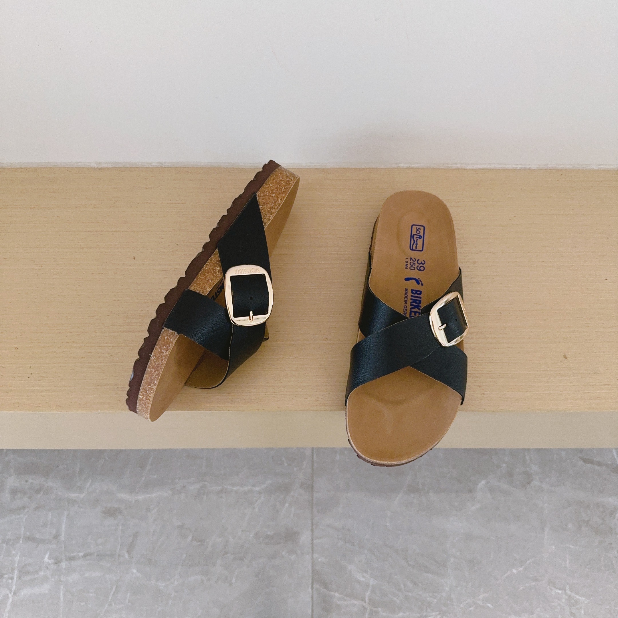 Birken-Style Cross-Strap Sandals
