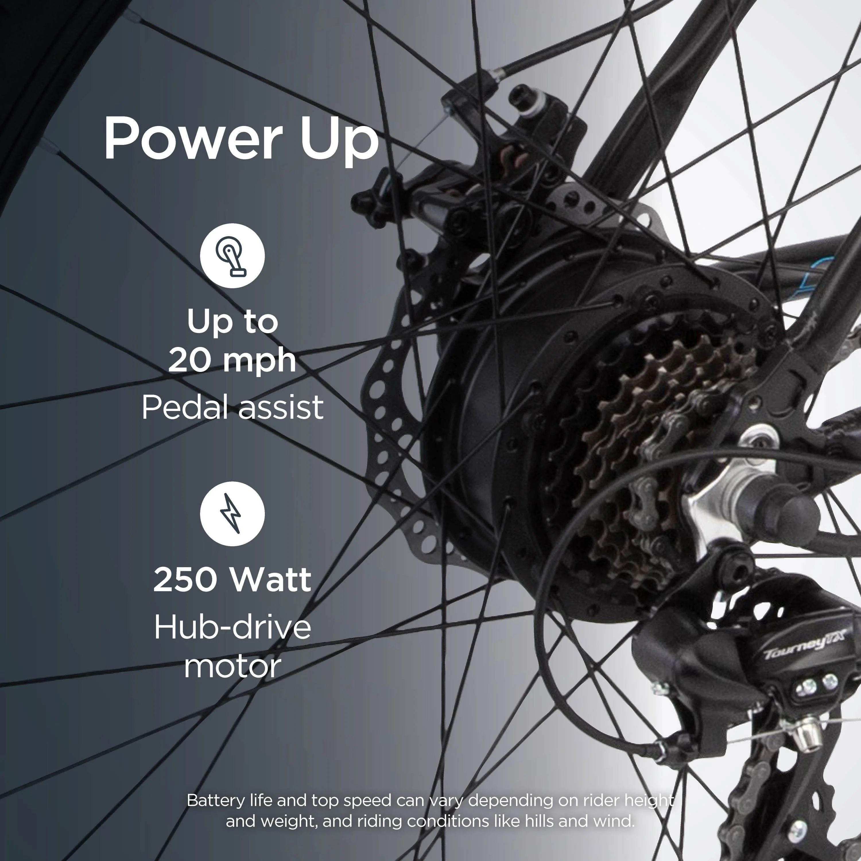 Schwinn Boundary 29in Electric Mountain Bike, 250W, Black