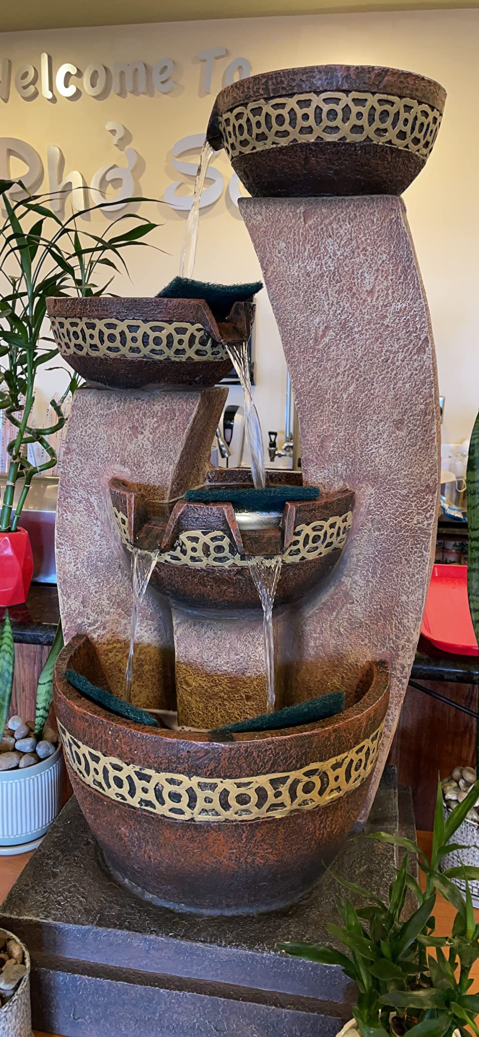 Four Bowl Floor Water Fountain 41