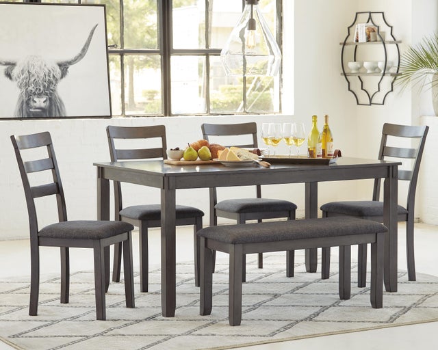 Bridson Dining Table and 4 Chairs and Bench