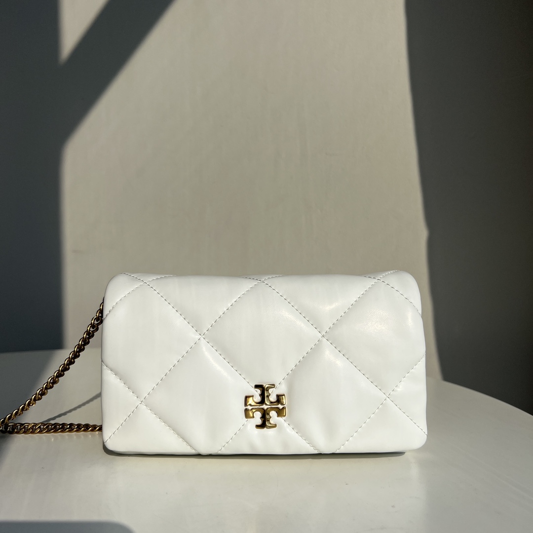 Tory Burch Kira Diamond Quilted Napa Leather Chain Shoulder Bag