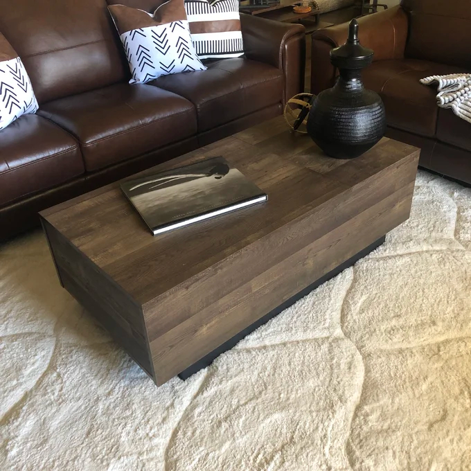 Kianna Lift Top Block Coffee Table with Storage