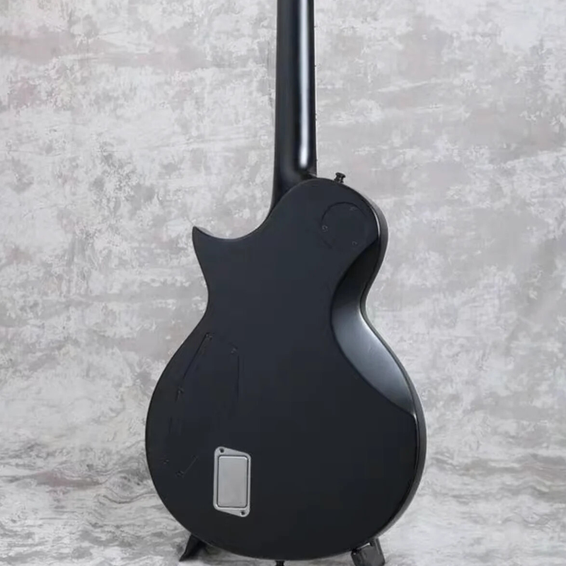 Black Electric Guitar with Active EMG Pickups, Mahoganyny Body Rosewood Fingerboard