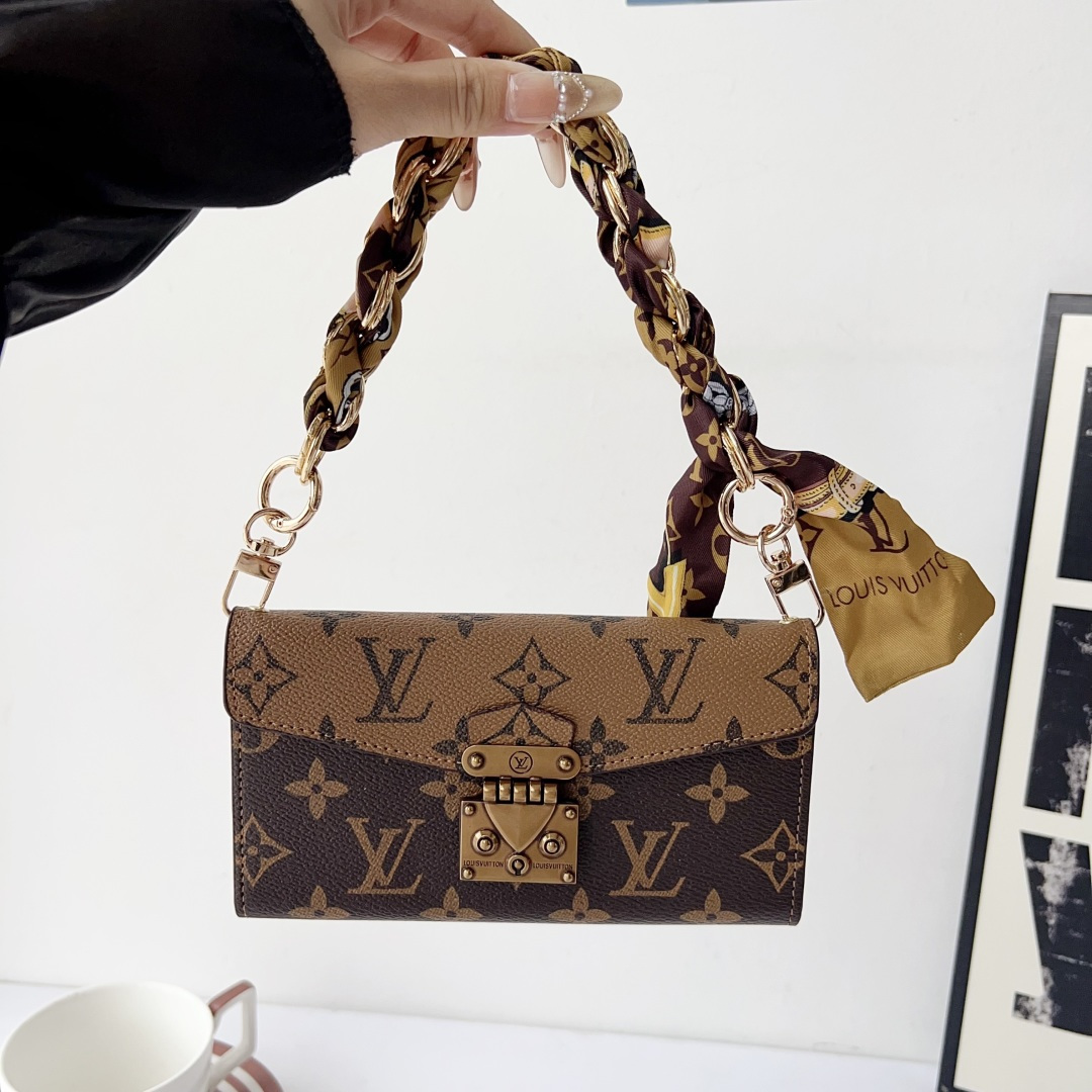 Louis Vuitton & Gucci Luxury Monogram Wallet Crossbody Phone Purse Case