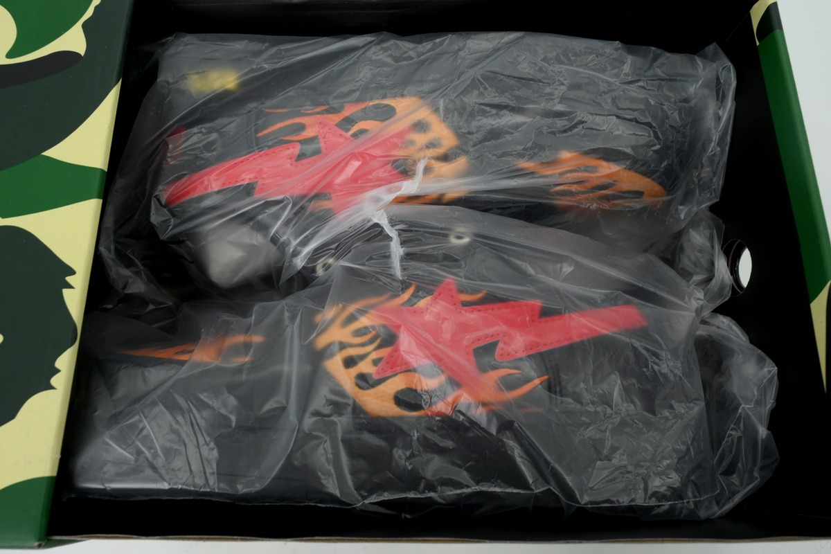 A Bathing Ape Orange Black Red Flames OZXSHM310911Q - ogsneaker