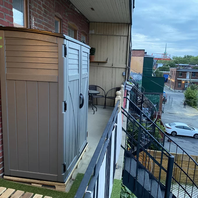 4x3 ft Plastic Vertical Tool Shed