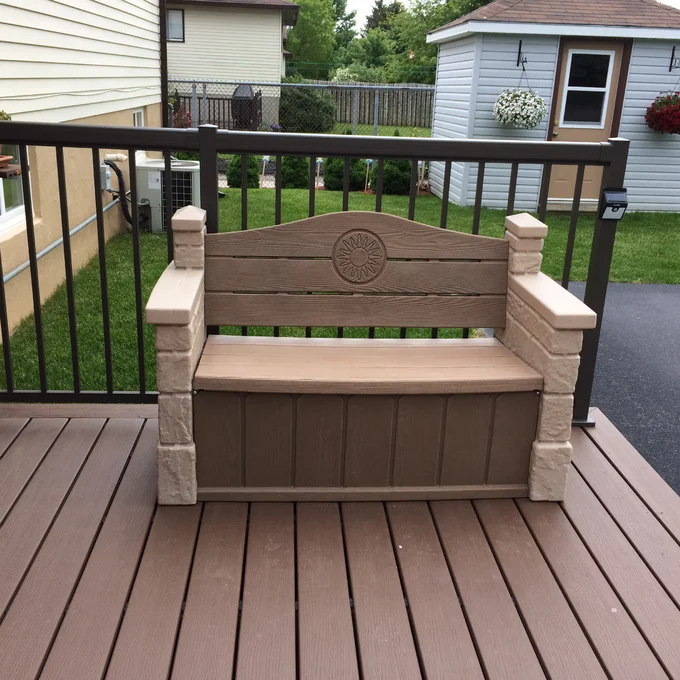 Outdoor Plastic Storage Bench