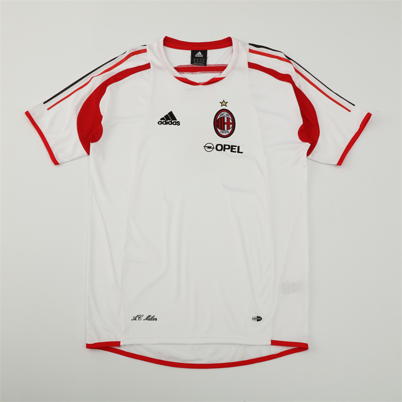 2004/05 AC Milan Retro Short Sleeves Training Jersey - White