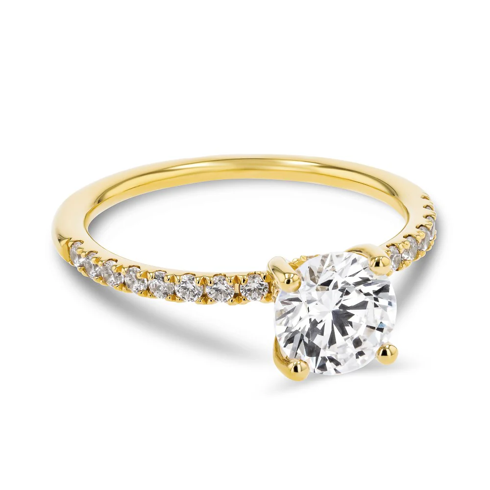 Zelda Lab Grown Diamond Classic Hidden Halo Engagement Ring