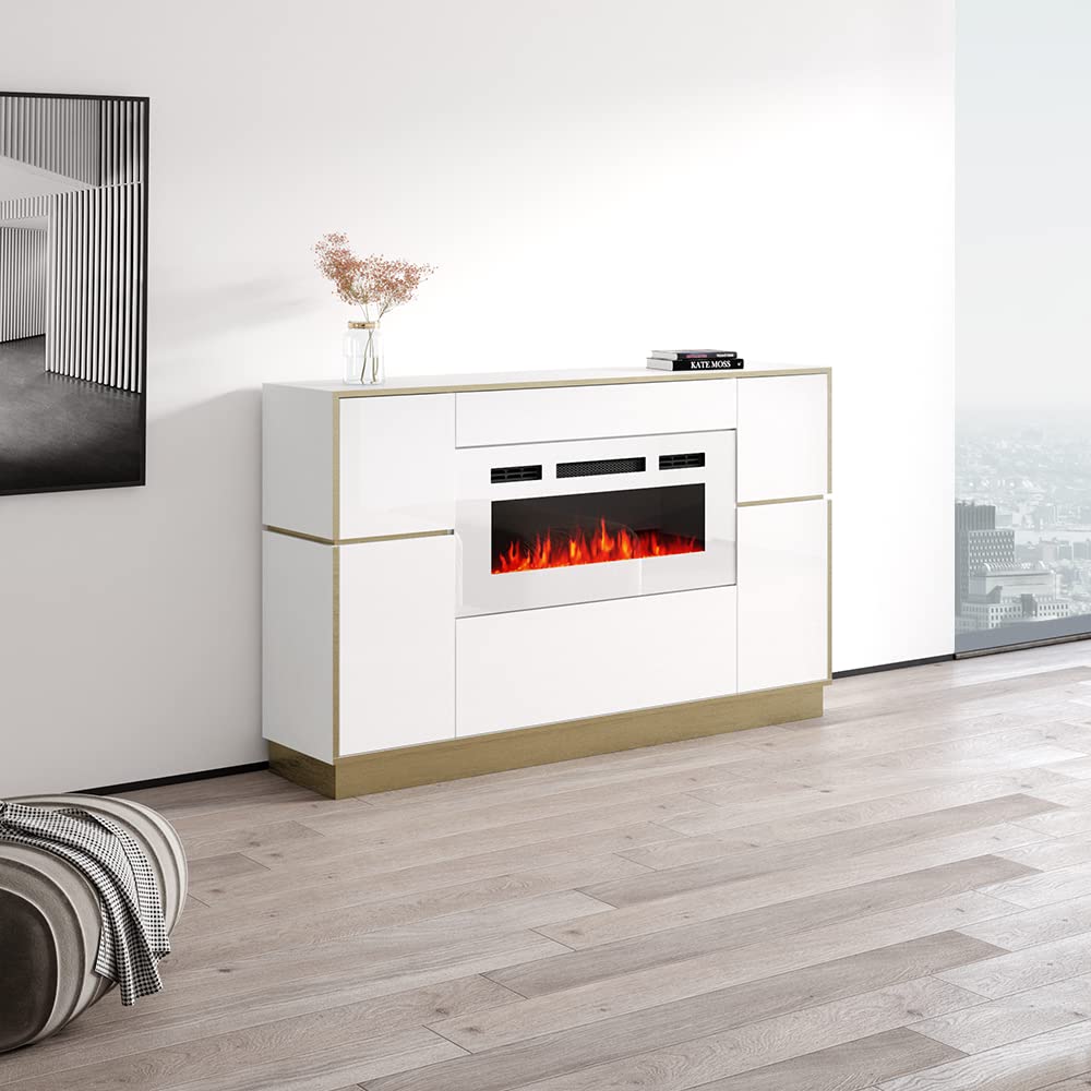 Meble Furniture Odessa WH-EF Fireplace Sideboard