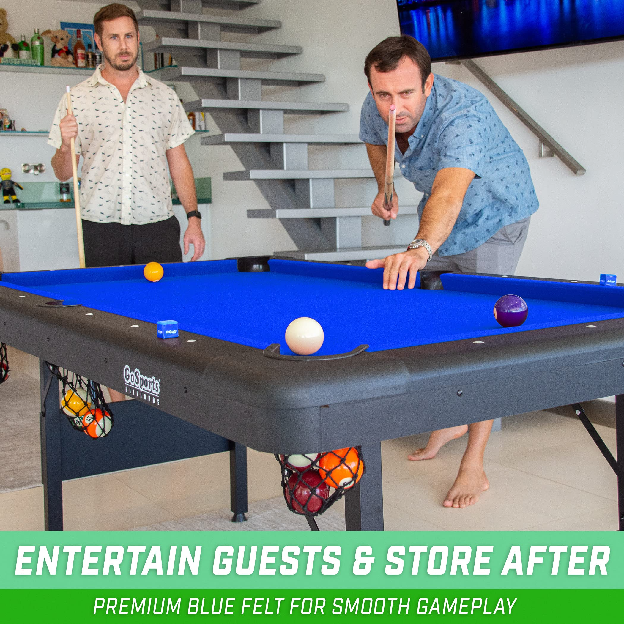 Portable Pool Table - Includes Full Set of Balls