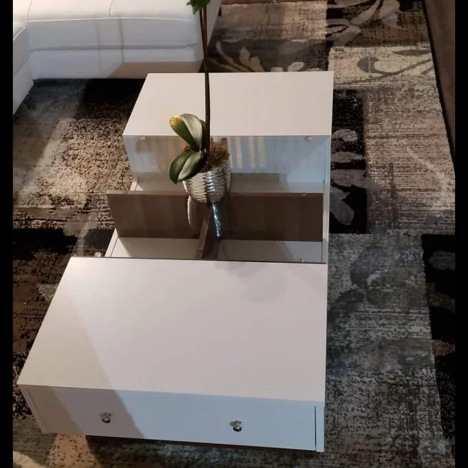 Madilynn Trestle Coffee Table with Storage
