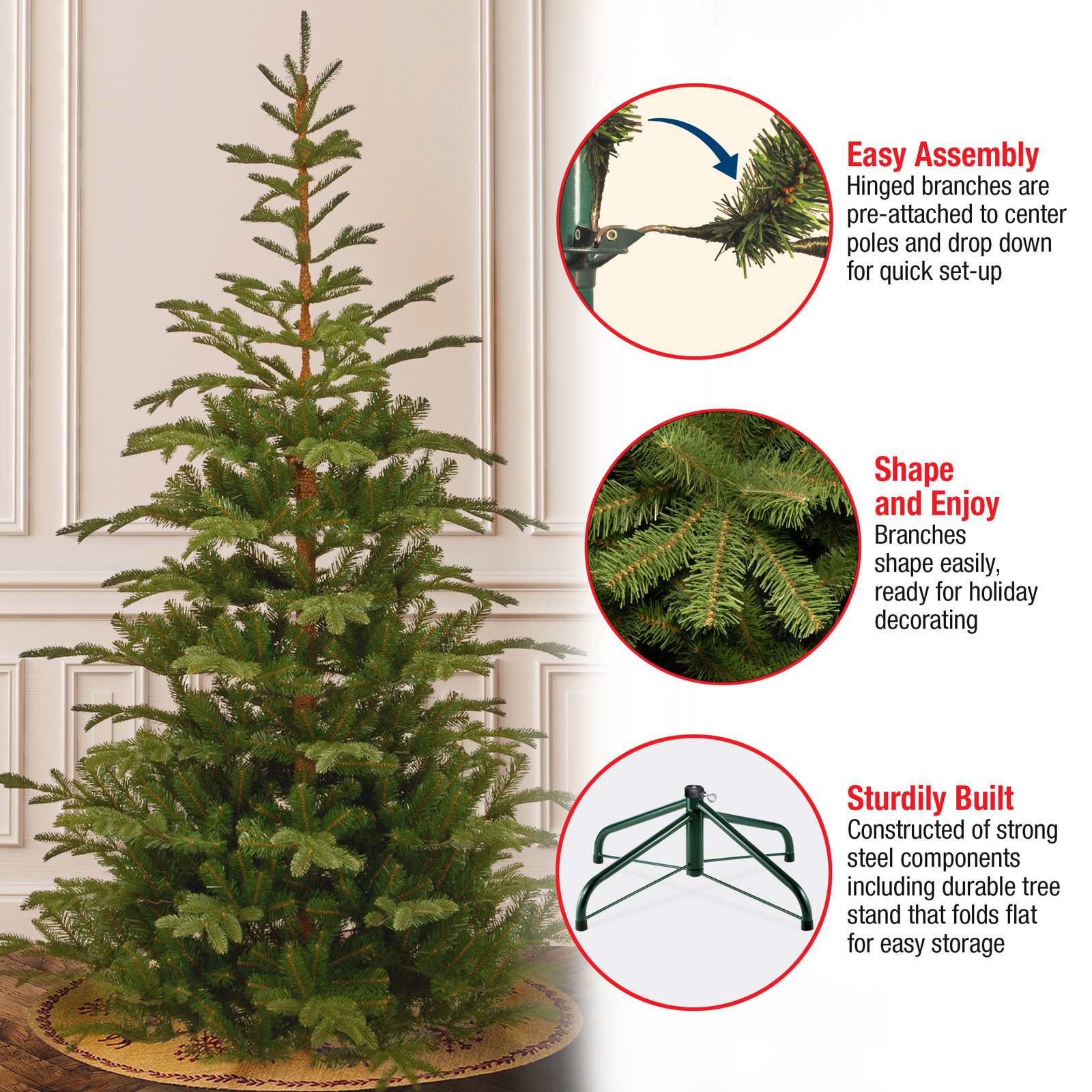 90'' Artificial Spruce Christmas Tree