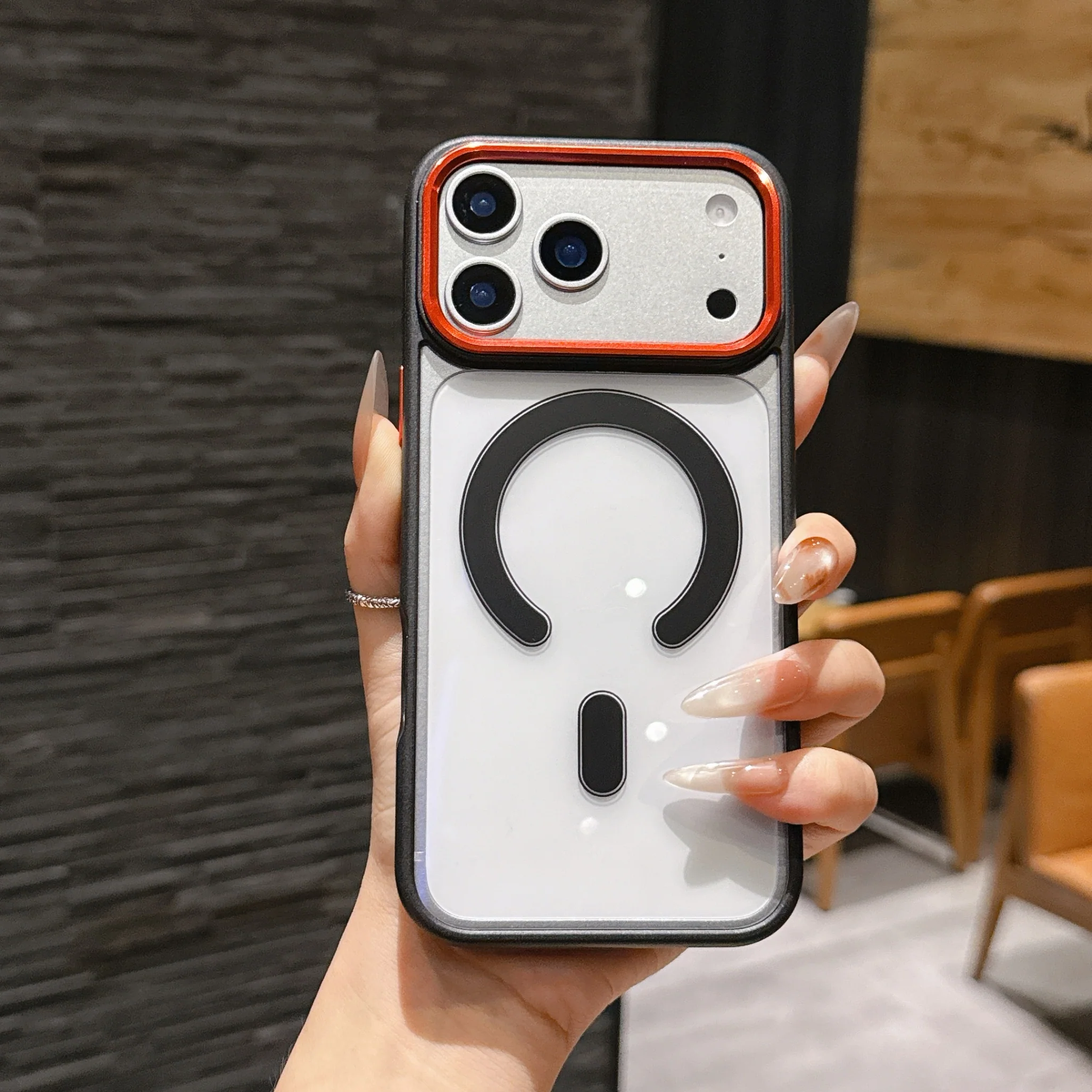 Applicable iPhone17ProMax The iPhone case does not yellow PC Hard Shell17Pro Magnetic Charging Full Protection Anti-Shock Phone Case BT001