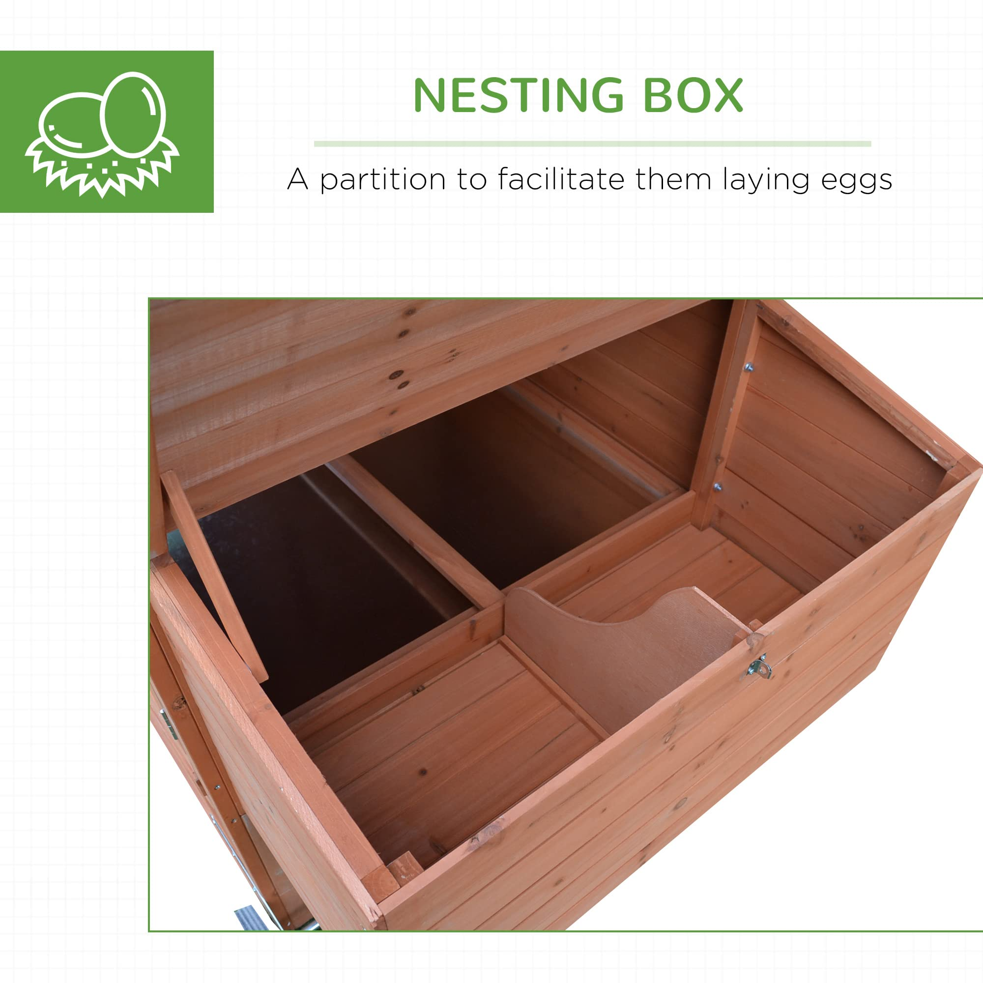 96.5 Chicken Coop Wooden Rabbit Hutch Portable Backyard