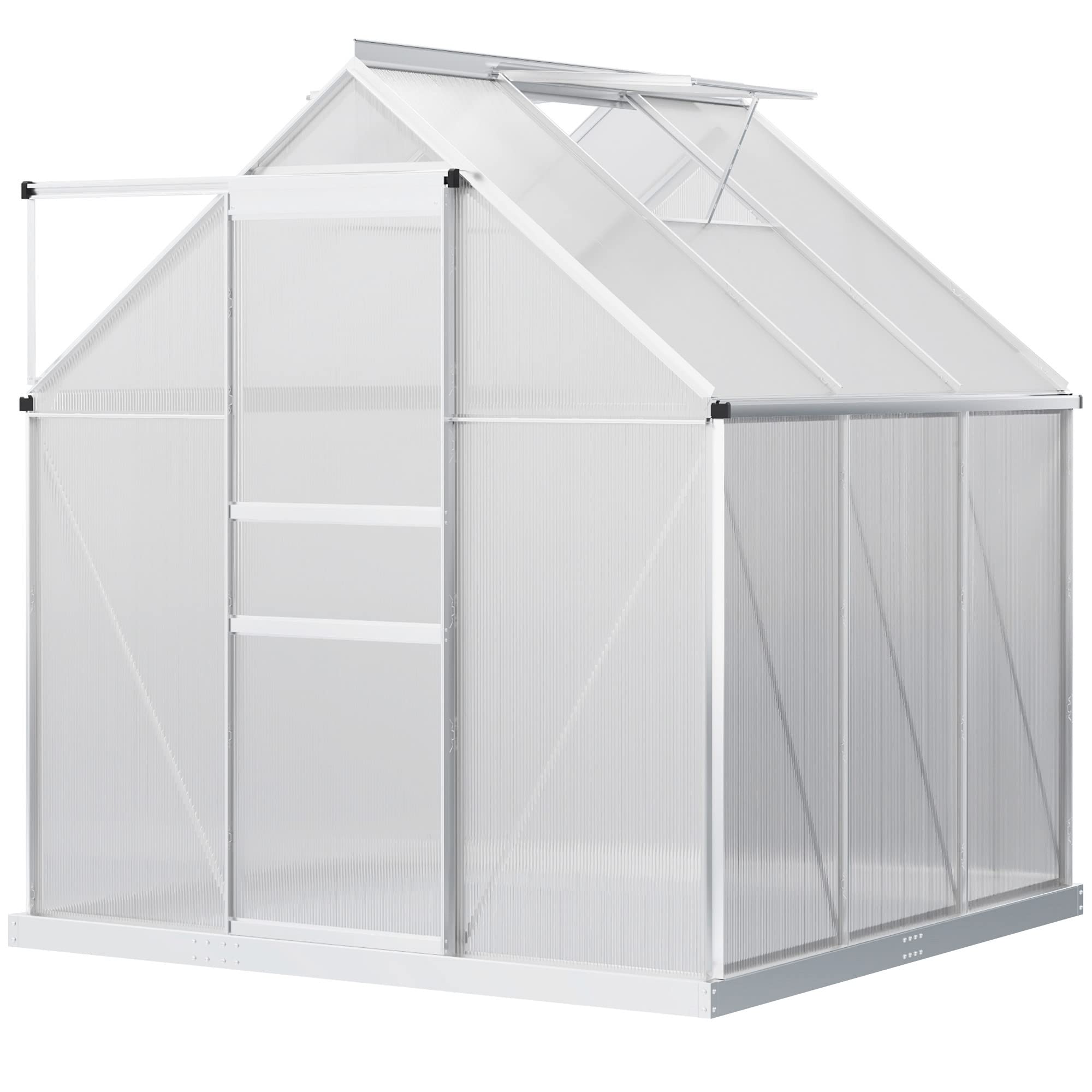 aluminum greenhouse polycarbonate walk-in garden greenhouse vents
